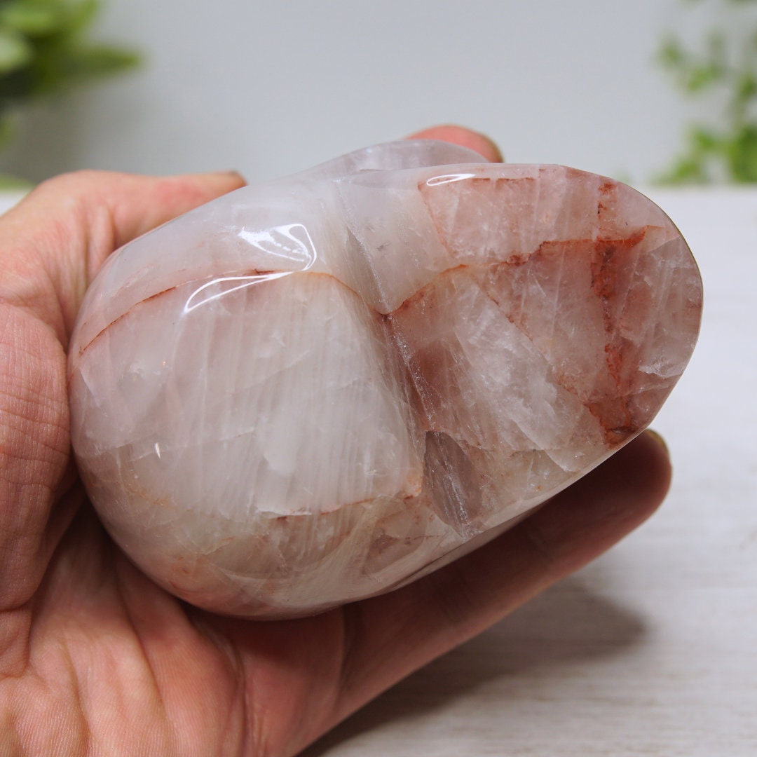 Fire Quartz Carved Crystal Skull Hematoid Quartz Crystal Grounding Chakra Balance Alter Reiki Energy High Quality