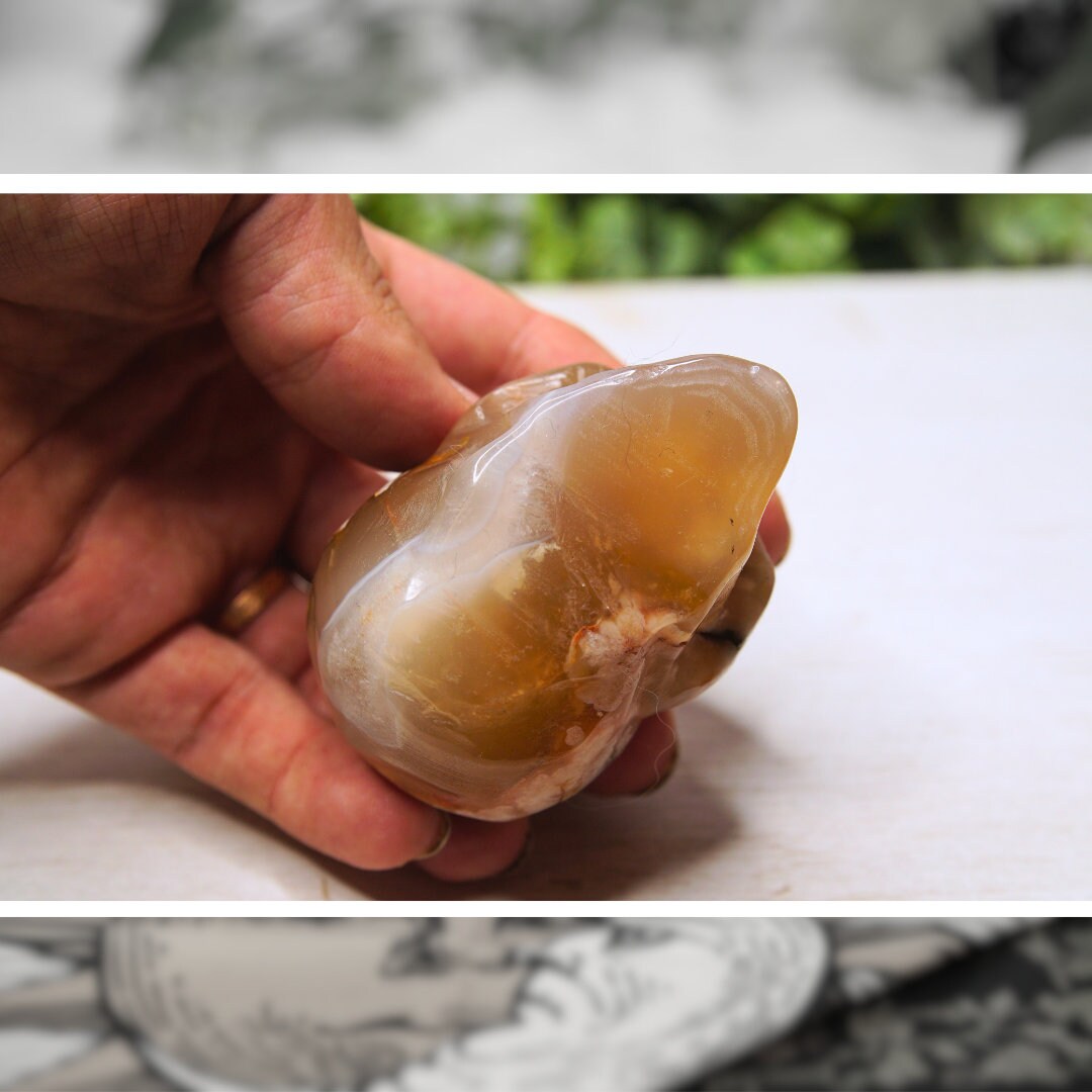 Crystal Skull Flower Agate Carving High Quality, Manifestation Agate Stone Sphere Alter Healing Reiki Metaphysical Gift Feng Shui