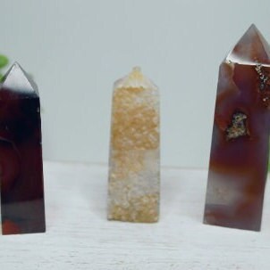 Carnelian Point Obelisk, Red Agate Tower, Druzy Protection Gift, Feng Shui Altar Energy Healing Reiki