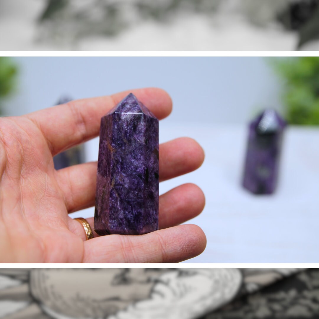 Charoite Gorgeous Purple Crystal Towers High Quality Awakening & Third Eye Chakra