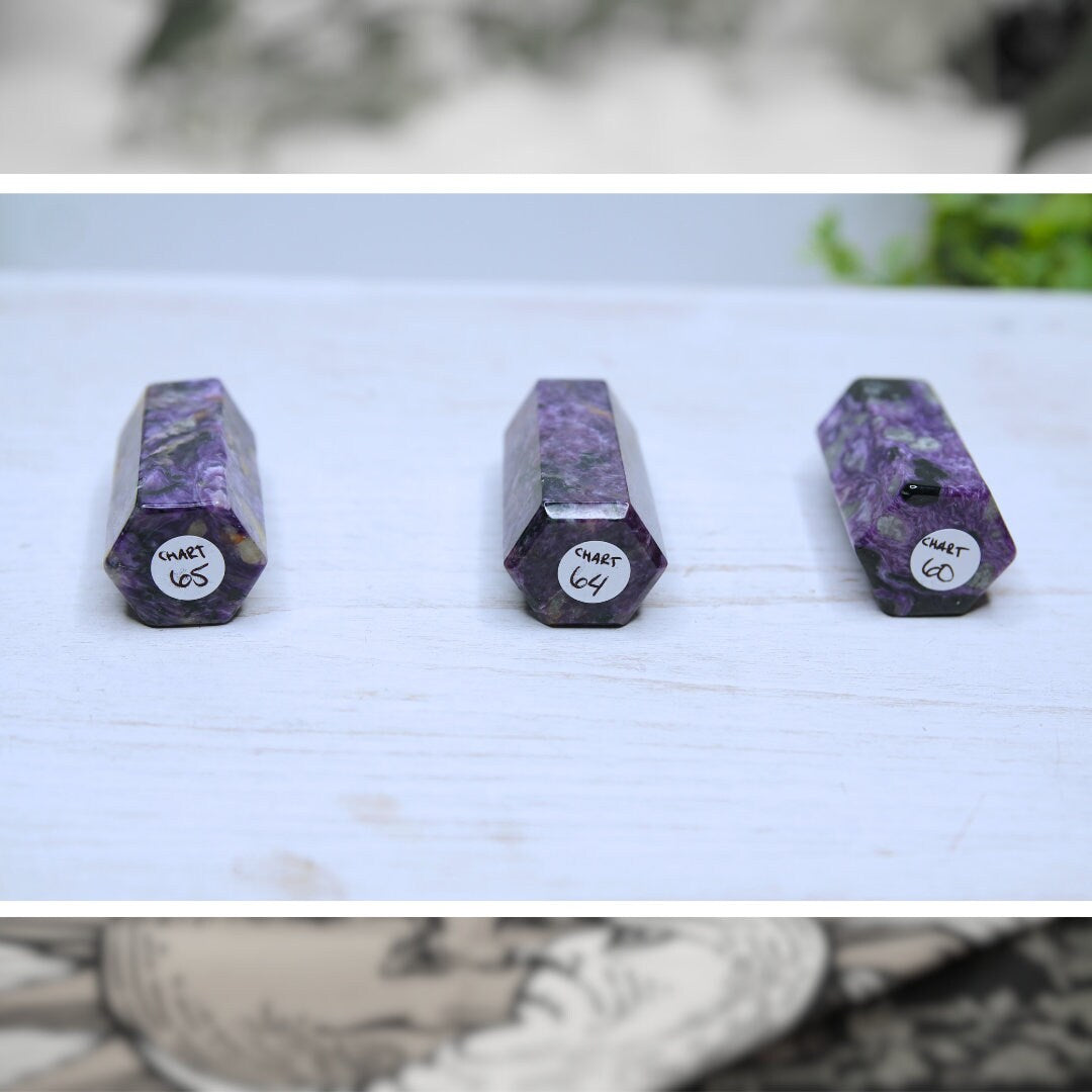Charoite Gorgeous Purple Crystal Towers High Quality Awakening & Third Eye Chakra