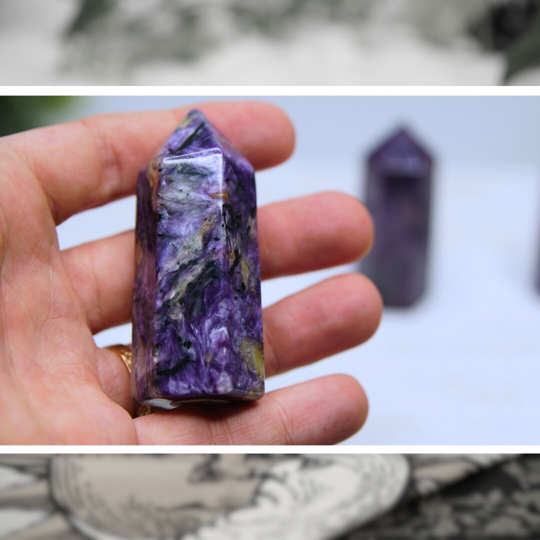 Charoite Gorgeous Purple Crystal Towers High Quality Awakening & Third Eye Chakra