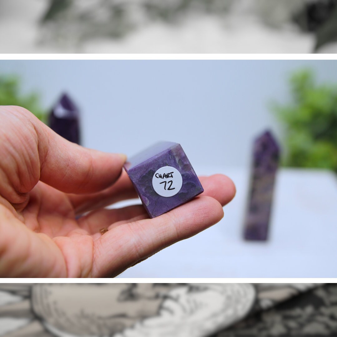 Charoite Gorgeous Purple Crystal Towers High Quality Awakening & Third Eye Chakra