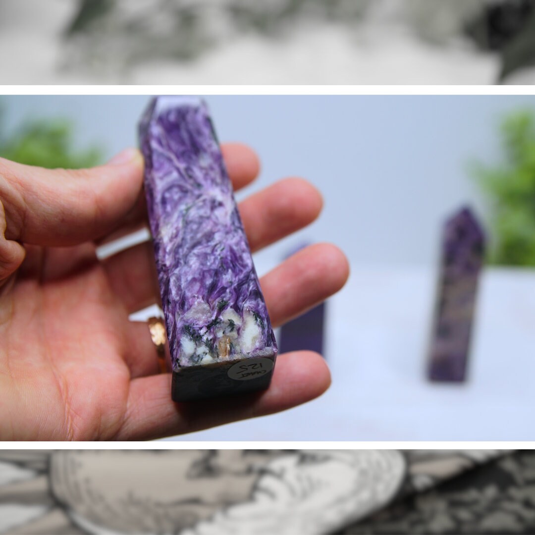 Charoite Gorgeous Purple Crystal Towers High Quality Awakening & Third Eye Chakra